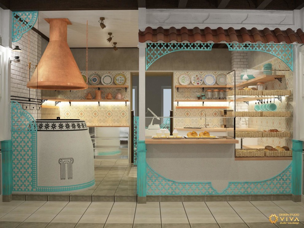 Дизайн-проект интерьера грузинской булочной "Пурмарили" в Санкт-Петербурге