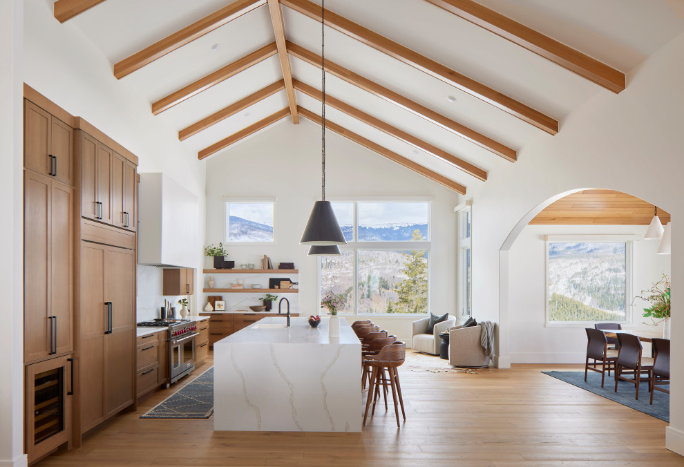 Kitchen - rustic kitchen idea in Denver