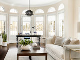 Transitional Home Office by Erotas Custom Building