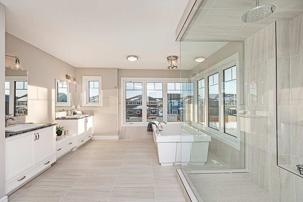 Home design - transitional home design idea in Edmonton