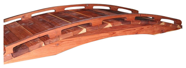 Japanese Style Functional 4 Ft Wood Garden Bridge In Outdoor