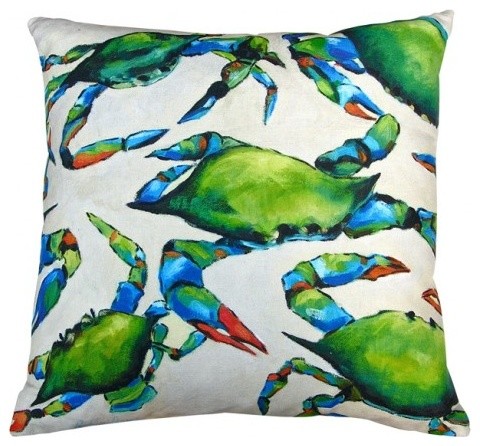 Blue Crabs Accent Pillow