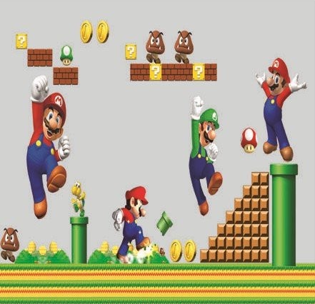 Super Mario Bros. Wall Decal Decor Peel-and-stick Mural