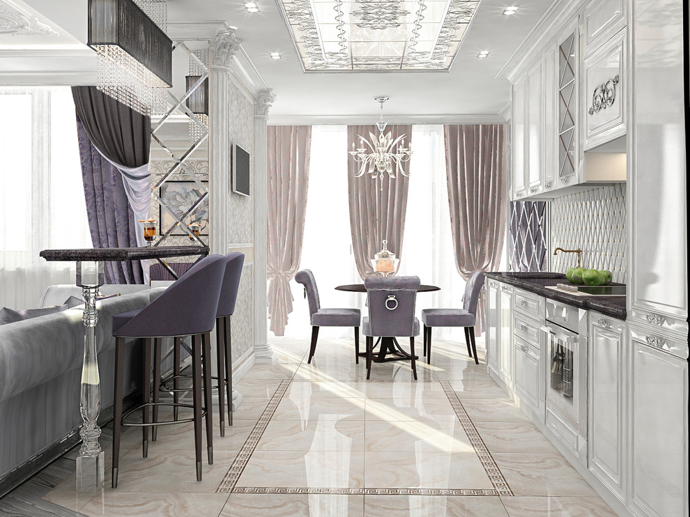 Визуализации кухни-гостиной. ЖК Изумрудный. (несколько вариантов).