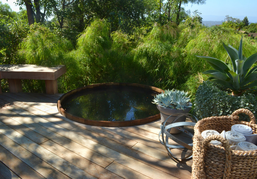 Photo of a modern garden in San Luis Obispo with decking.