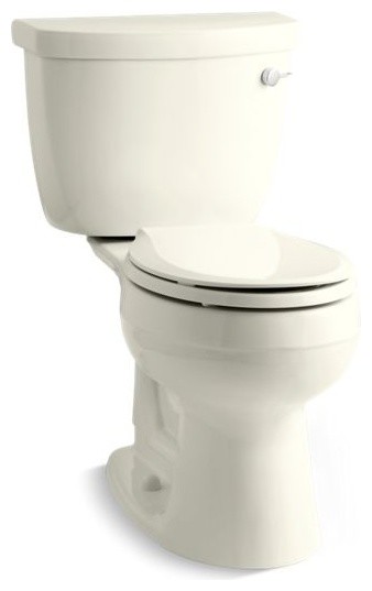 Kohler Cimarron 2-Piece Round-Front 1.6 GPF Toilet w/ Right-Hand Lever, Biscuit