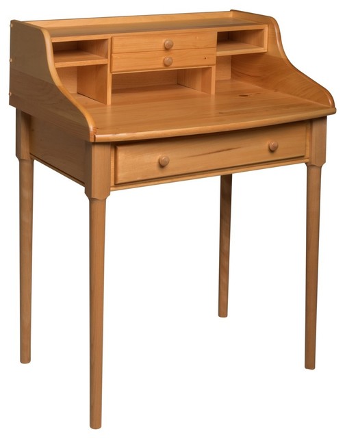 100911 Office Desk Unfinished Solid Pine Bradford 30 W