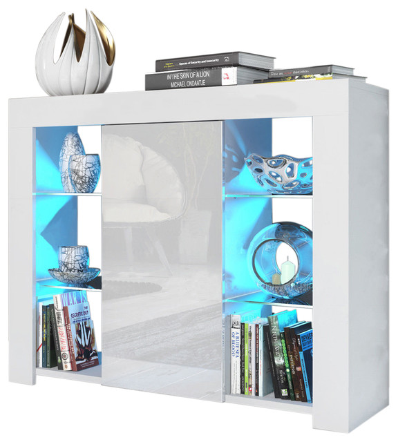 Milano Sideboard 1d4s Matte High Gloss Door 16 Colors Led Milano Sideboard 1d4s Matte High Gloss Door 16 Colors Led Contemporary Accent Chests And Cabinets By Meble Furniture Rugs