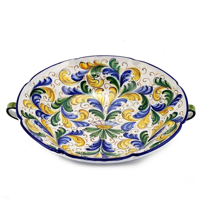 Persiano Large Centerpiece Bowl Persiano Design Traditional Fruit Bowls And Baskets By Artistica Italian Gallery