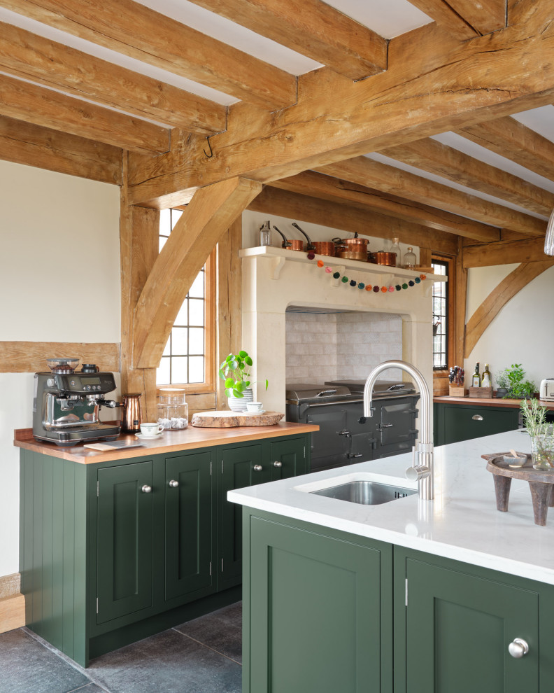 Landhaus Küche in Gloucestershire
