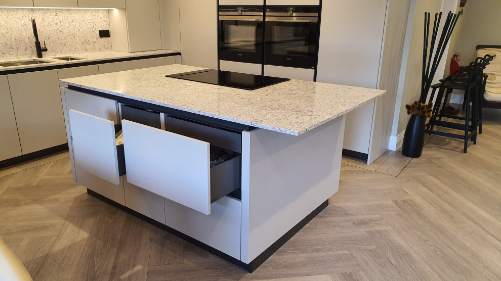 This is an example of a modern kitchen in London.