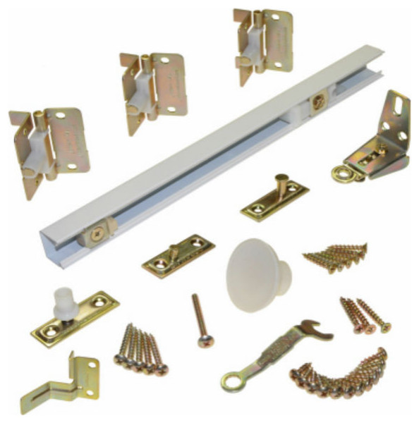 Johnson Hardware 170W303H BiFold Door Hardware Set, White, 30
