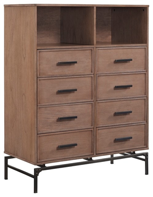 Runfine Group Desa Collection 8 Drawer Dresser In Solid Wood With Runfine Group Desa Collection 8 Drawer Dresser In Solid Wood With Metal Accent