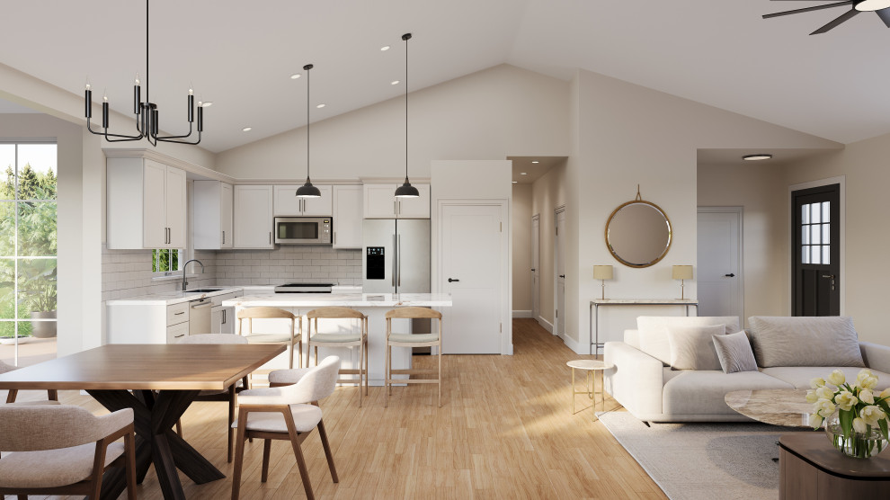 Private house, renovation and remodeling project, 3D visualization.