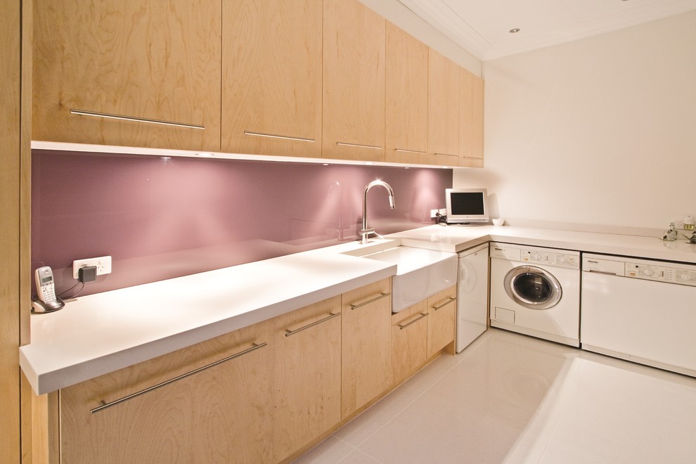 Photo of a contemporary laundry room in Adelaide.
