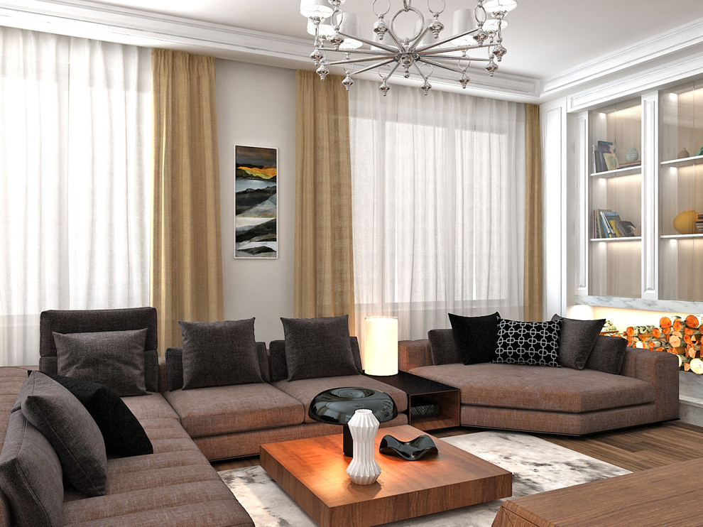 Гостиная в коттедже