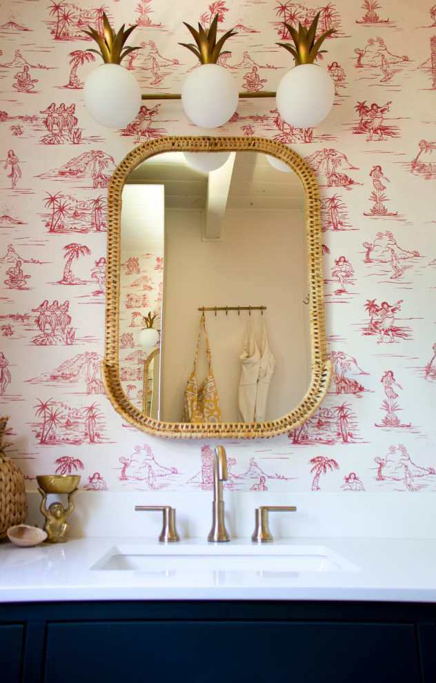 Beach Bungalow Powder Room - Midcentury - Powder Room - San Diego - by ...