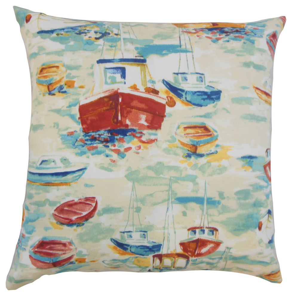 The Pillow Collection Iselin Floral White Down Filled Throw Pillow