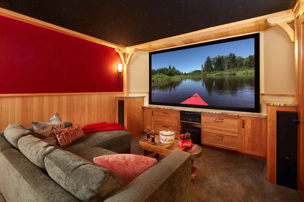 Photo of a small country home theatre in Minneapolis.