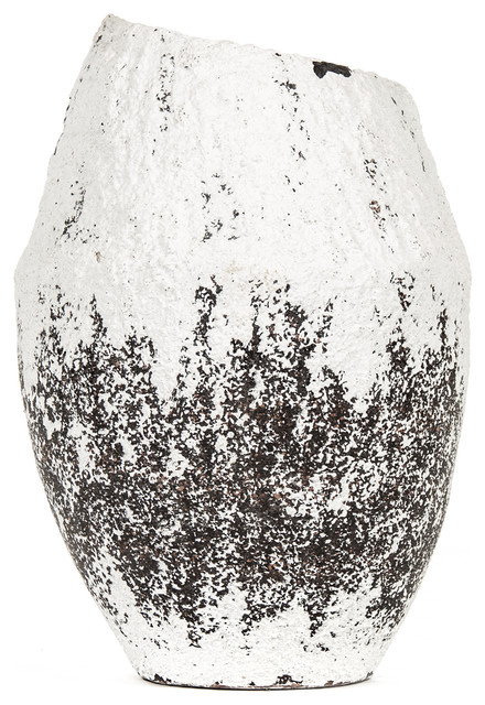 Large Vase, White/Gray