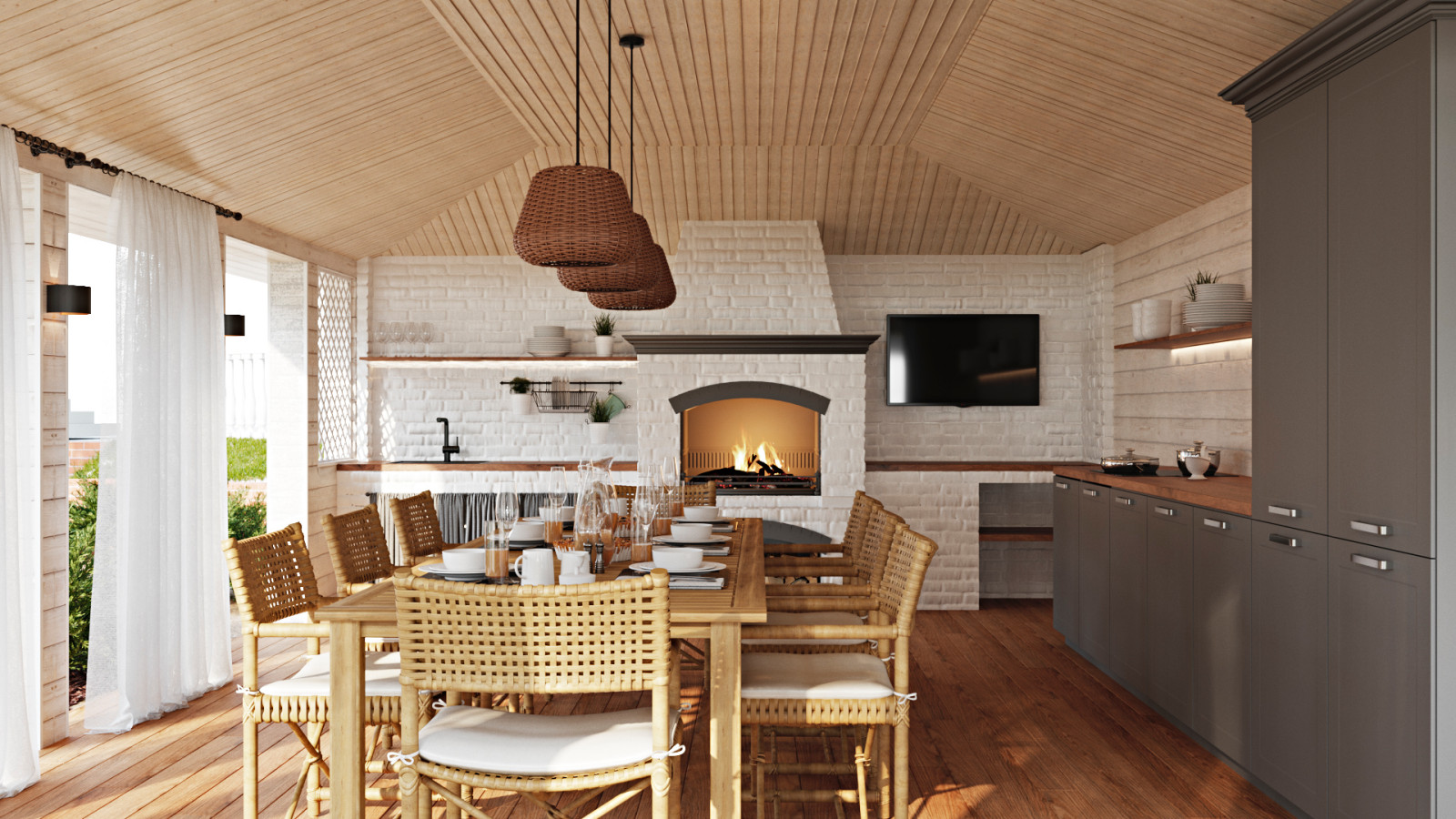 Загородный дом в лесу