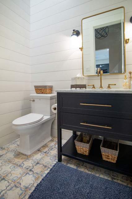 Modern Farmhouse with Reclaimed Brick and Board and Batten - Country ...