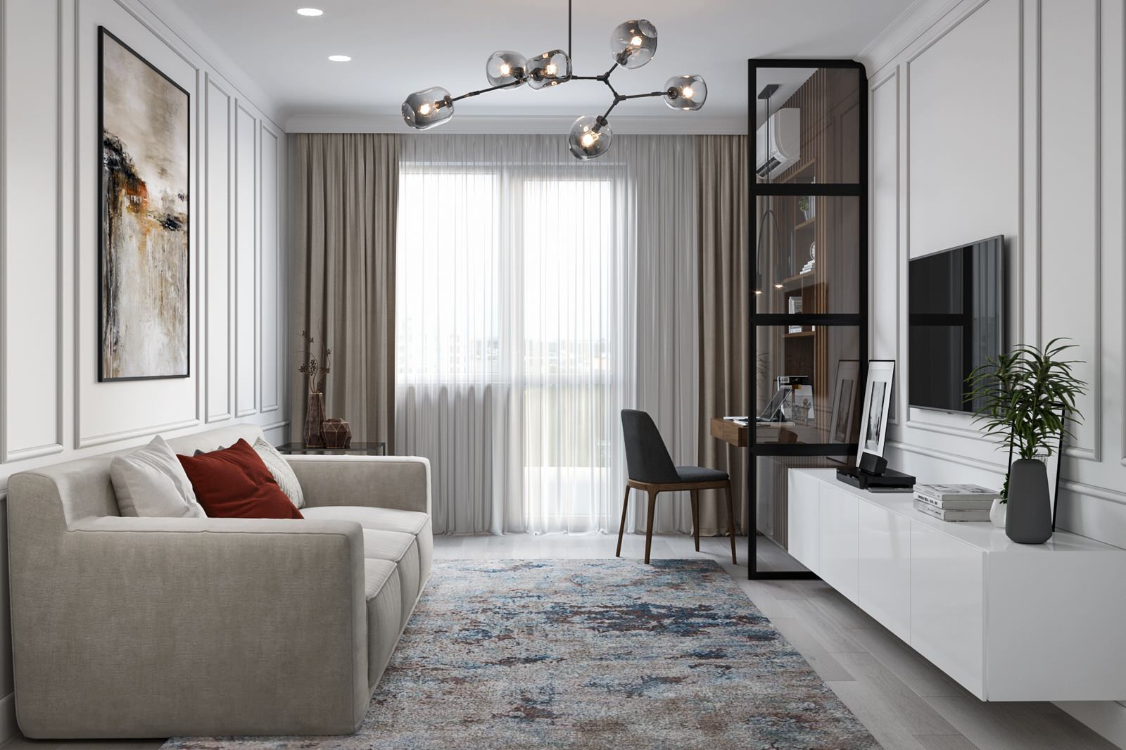 Трехкомнатная квартира в скандинавском стиле