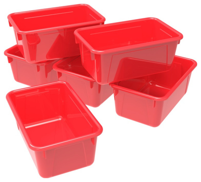Small Cubby Bin, Classroom Red (Case of 5) Contemporary Storage
