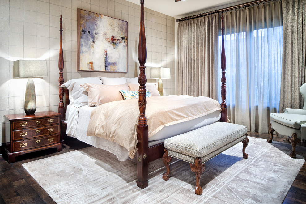This is an example of a mediterranean guest bedroom in Houston.