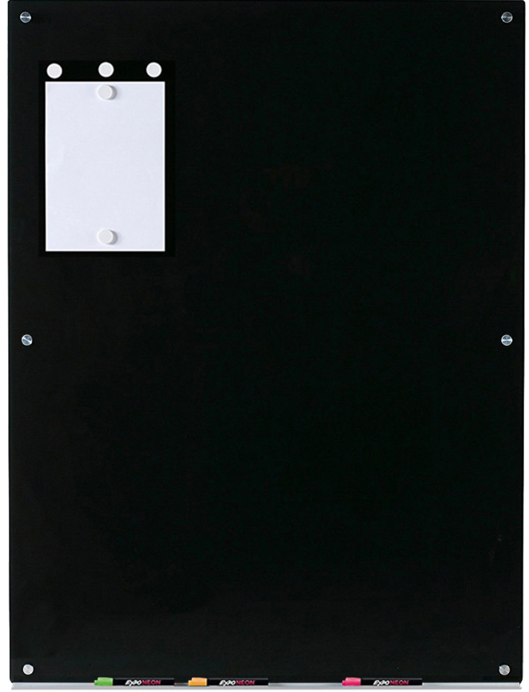 Black Glass DryErase Board Set AudioVisual Direct, 35 1/2