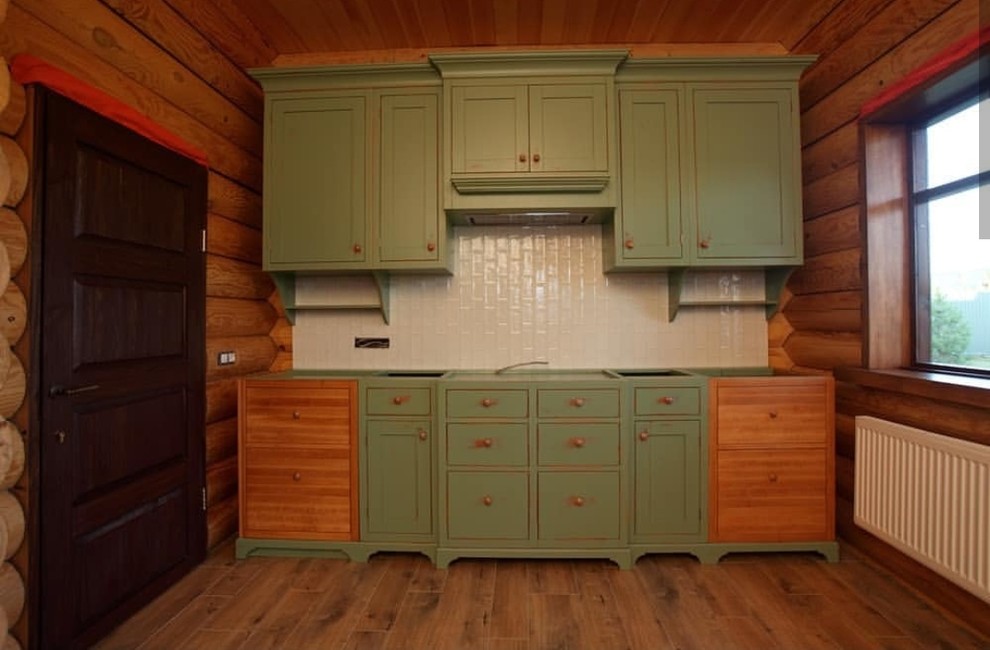 Кухня из массива ольхи в прованском стиле