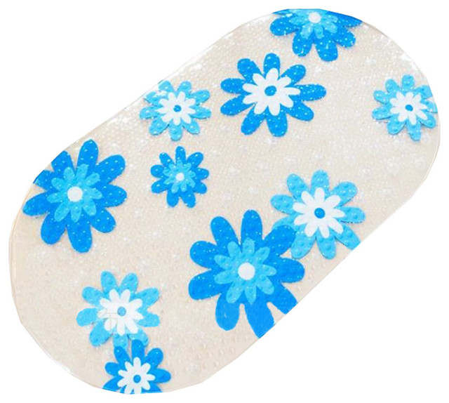 Simple Deluxe Baby Safety Slip, Resistant Bath Mat, 28"x15", Blue Contemporary Bath Mats