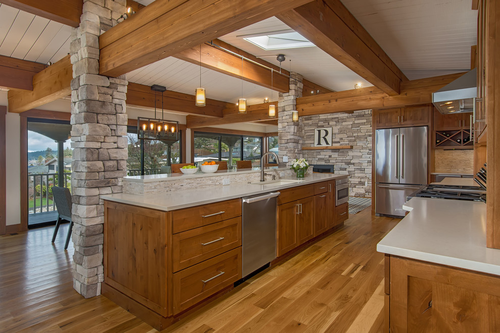 Mountain style kitchen photo in Seattle