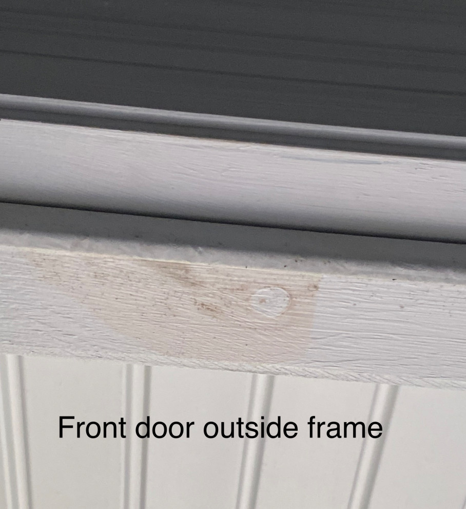 Paint discoloration around front and rear door trim