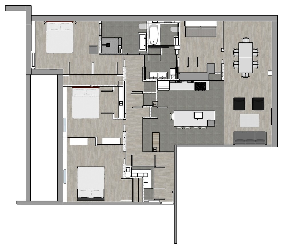 Apartment Gut Renovation floor plan - on the BOARDS
