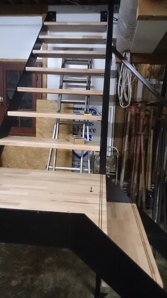escalier bois metal