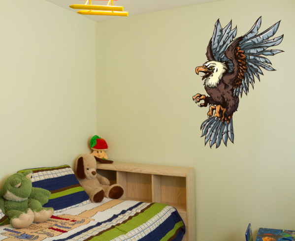 Eagle Vinyl Wall Decal EagleUScolor002, 48 in. - Contemporary - Wall ...