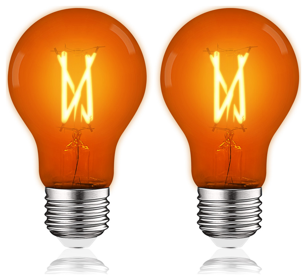 Luxrite A19 Edison LED Light Bulbs 4.5W E26 Indoor Outdoor 2PK