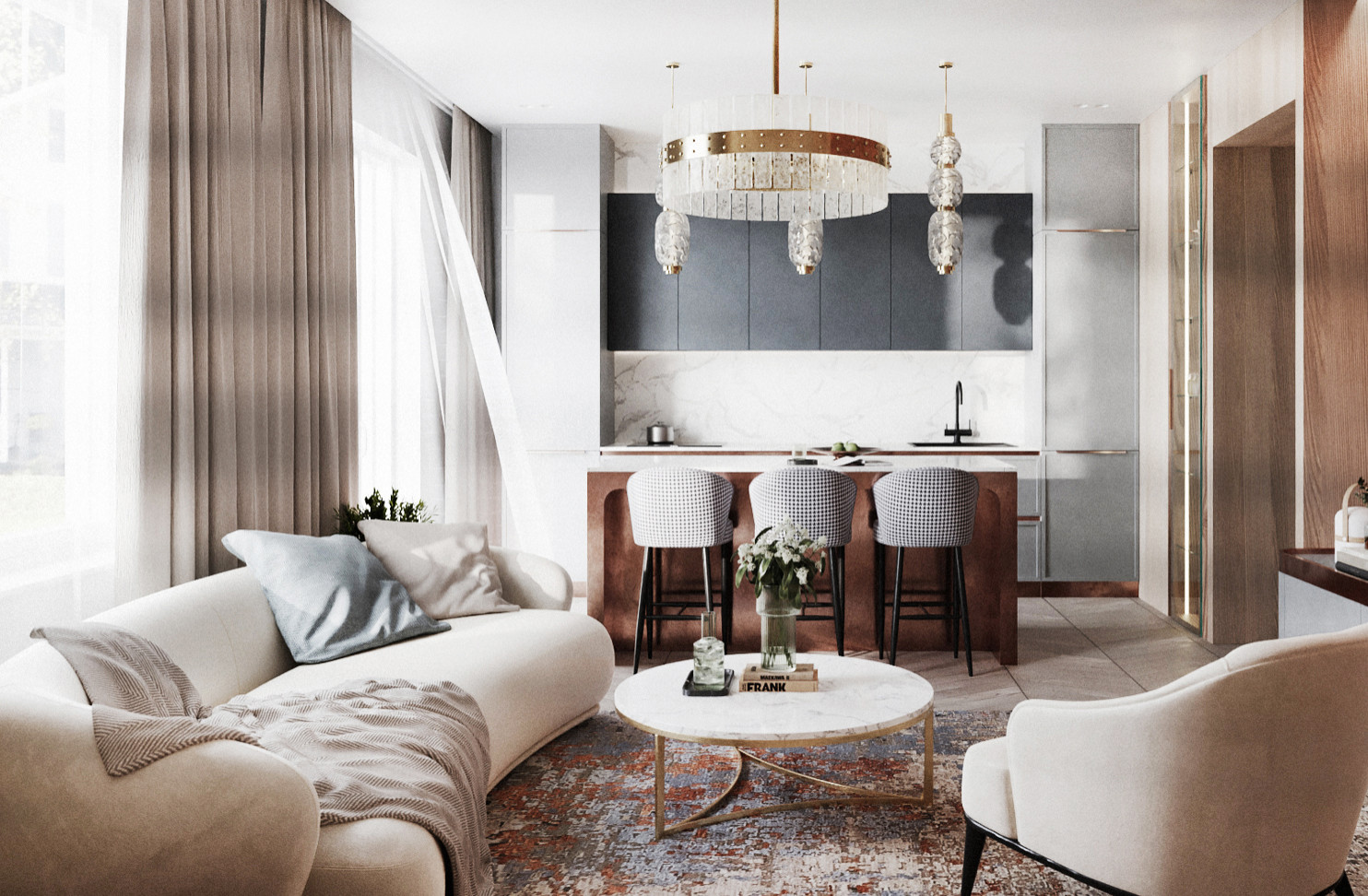 Проект квартиры 80 м.кв. ЖК "Дом у Невского"