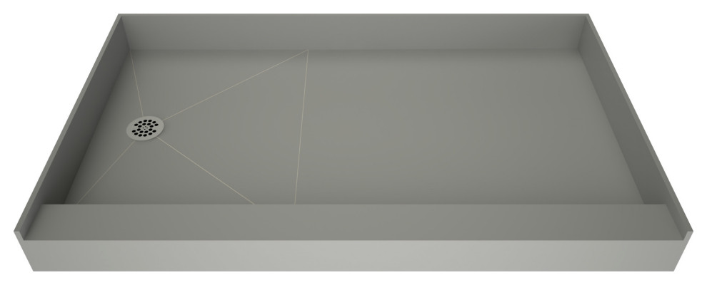 Tile Redi P3048L-PVC-13x6-4.5-4.5 Redi Base 30"x48" Rectangular, Chrome