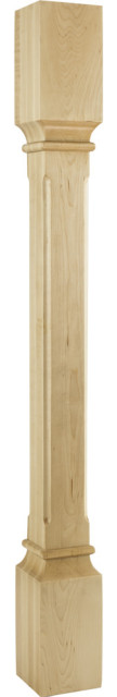 Hardware Resources P38-3.5 Solid Wood Carved Furniture Post - Natural Alder