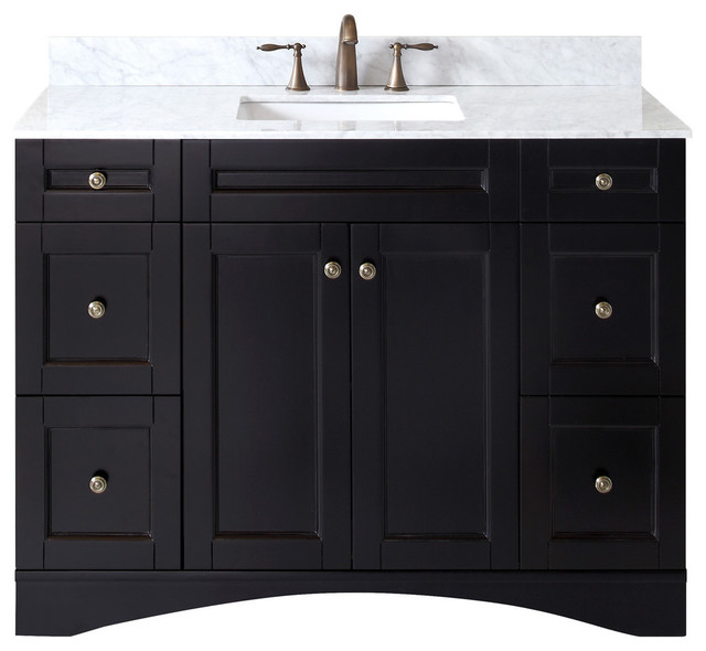 Elise 48" Single Bathroom Vanity Set, Espresso Transitional