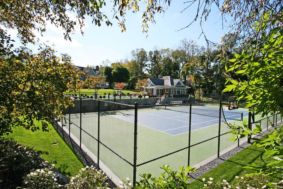 This is an example of a large traditional indoor sport court in New York.
