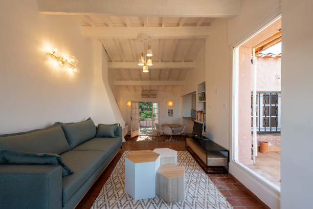 Maisons mitoyennes &agrave; Sainte-Maxime (83) mediterranean-living-room