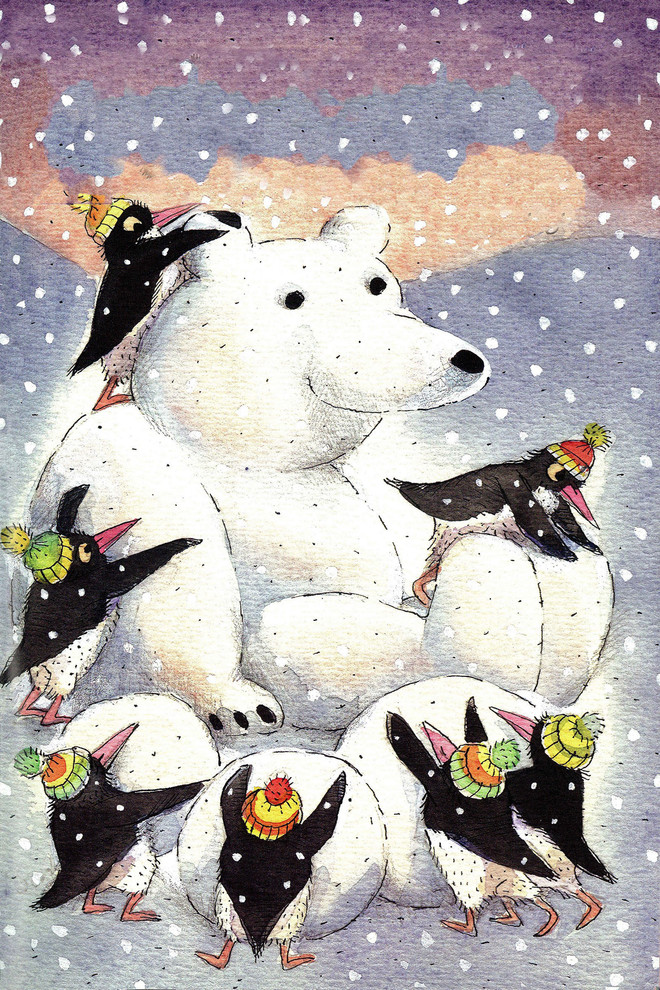 "Polar Friends" Painting Print on Canvas by Curtis