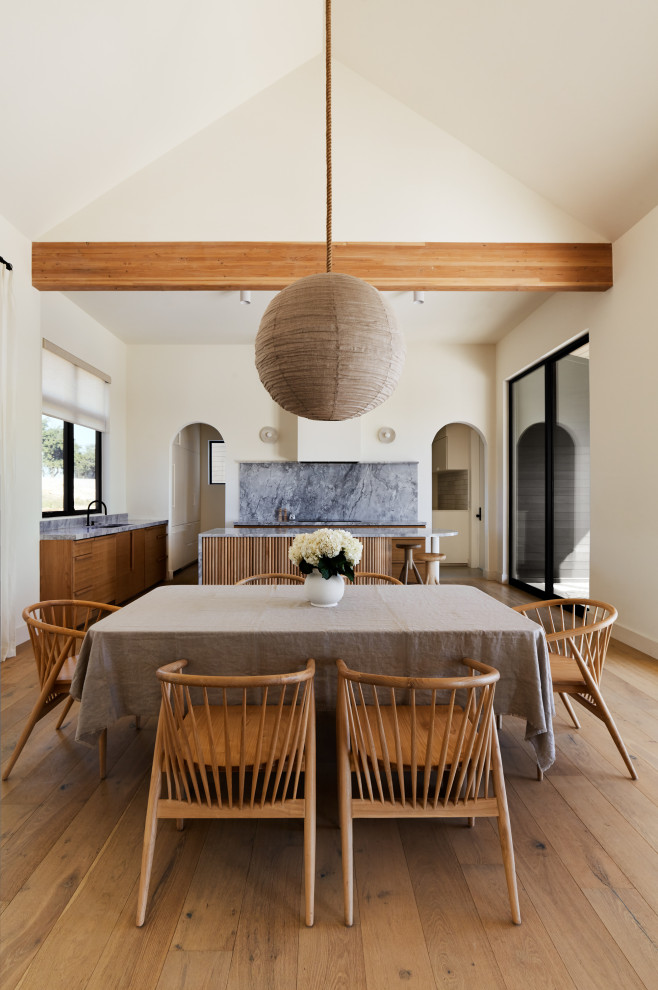Inspiration for a scandinavian dining room remodel in Austin