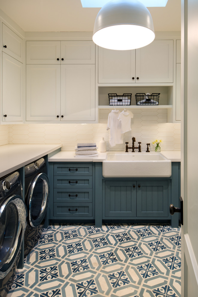 Beach style laundry room in San Diego.