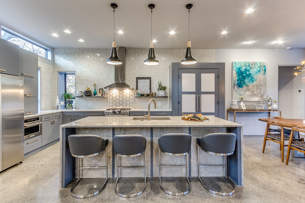 Inspiration for a contemporary kitchen in Oklahoma City.