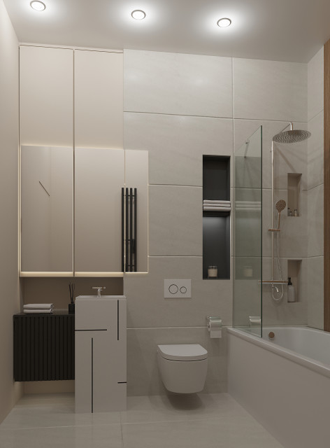 ЖК Серебряный парк contemporary-bathroom