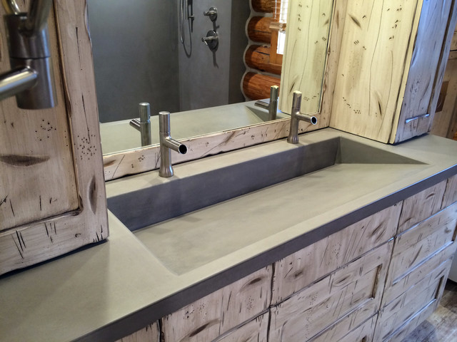 Integral Concrete Sinks industriale-camera-da-letto